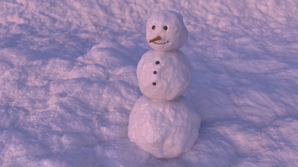 A snowman render